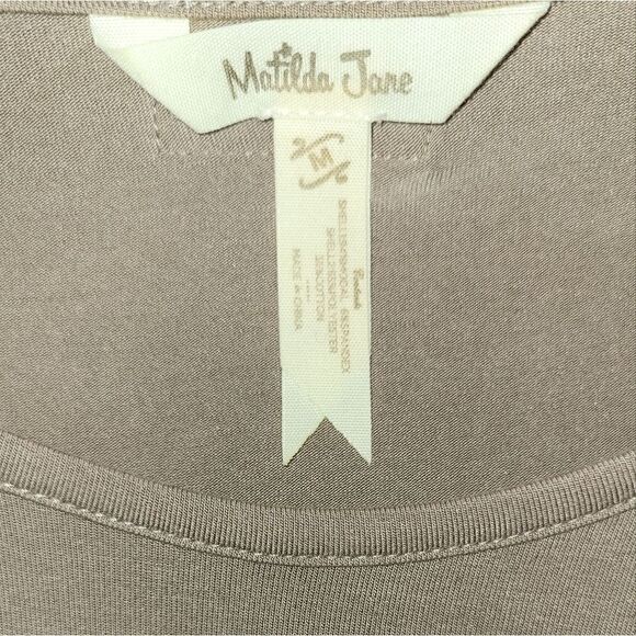 Matilda Jane Medium Long Sleeve Tunic Top Tan Brown Clairvoyant Tunic Mesh M - Picture 8 of 9